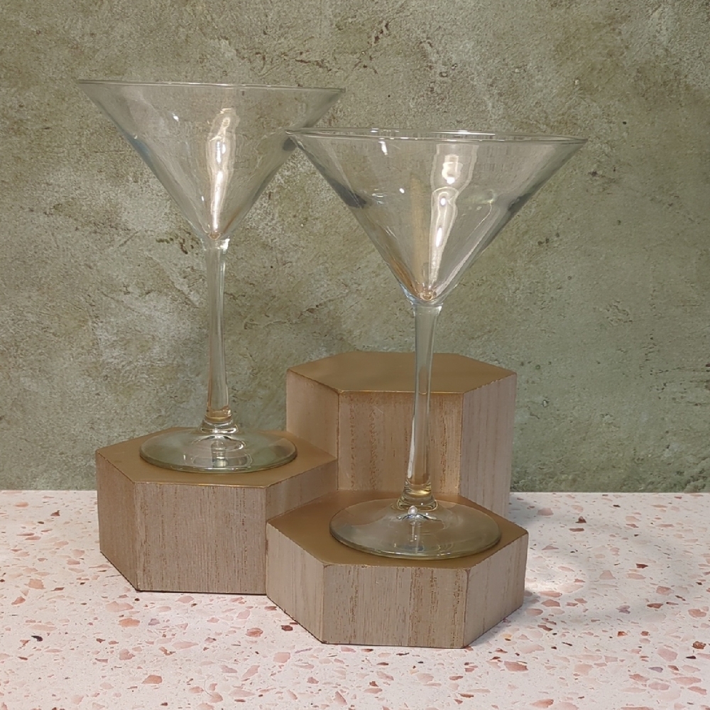 Martini Glasses Classic Set Of 2 Clear Glass